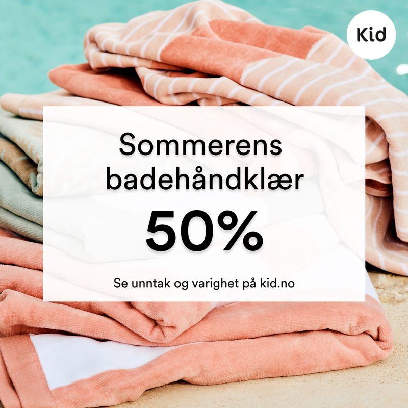 Sommerens badehånklær 50% KID Interiør