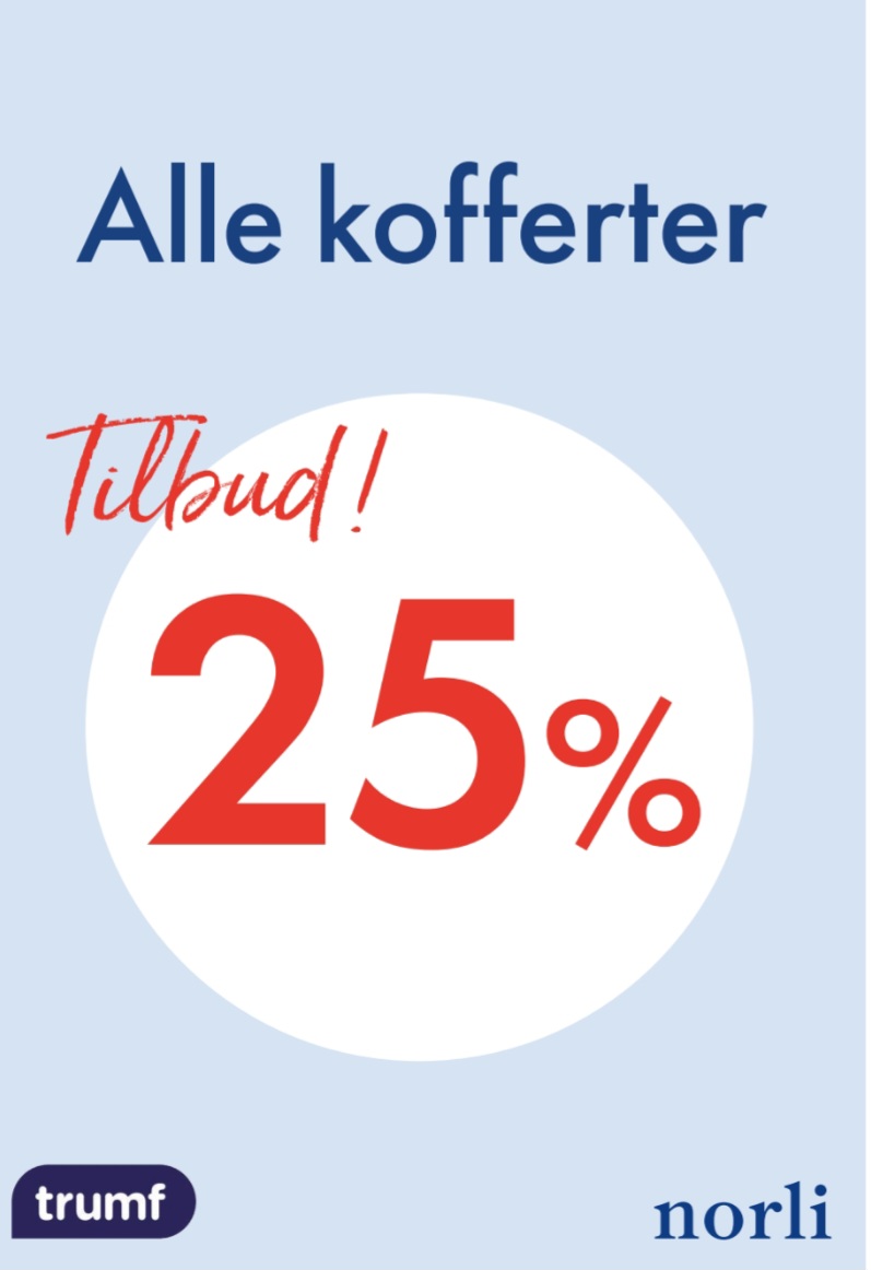Alle kofferter 25% Norli